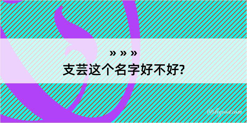 支芸这个名字好不好?