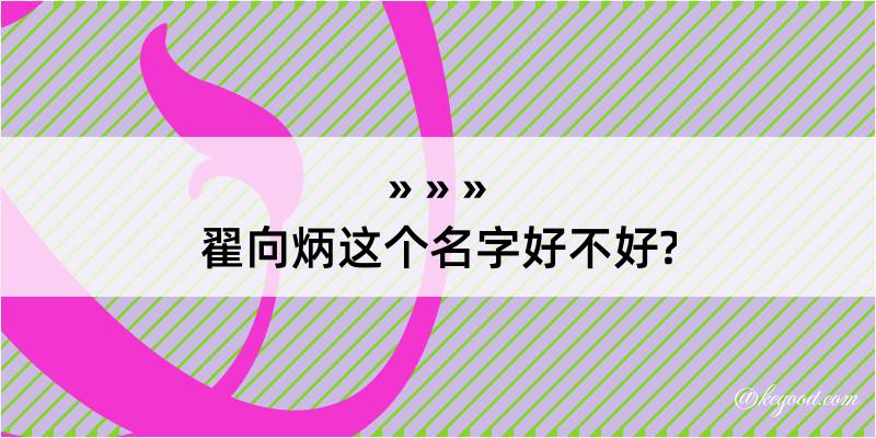 翟向炳这个名字好不好?