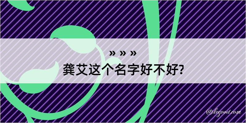 龚艾这个名字好不好?