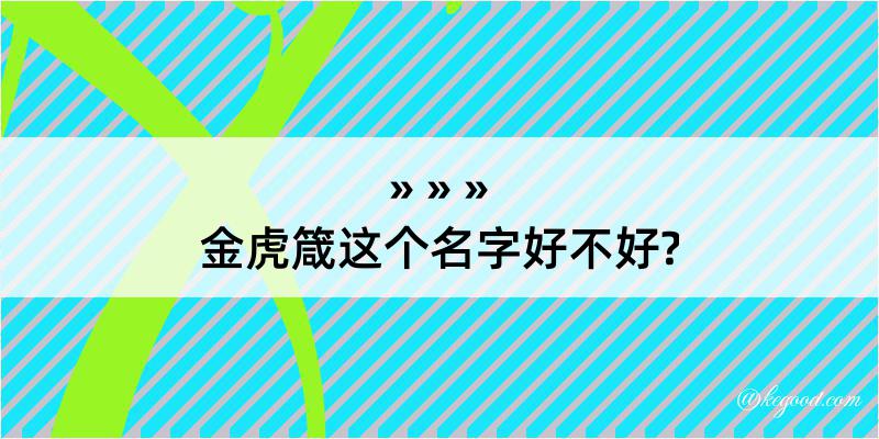 金虎箴这个名字好不好?