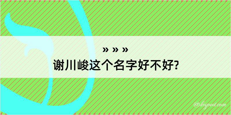 谢川峻这个名字好不好?