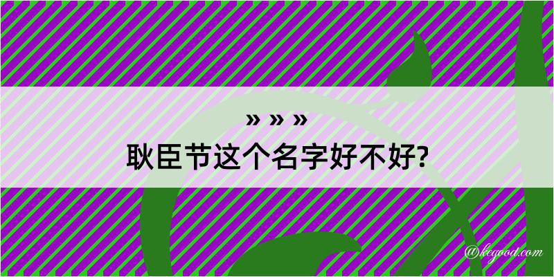 耿臣节这个名字好不好?