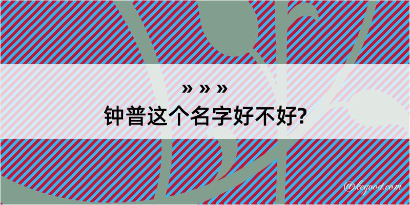 钟普这个名字好不好?