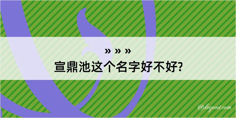 宣鼎池这个名字好不好?