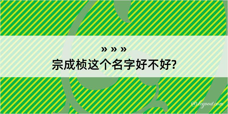 宗成桢这个名字好不好?