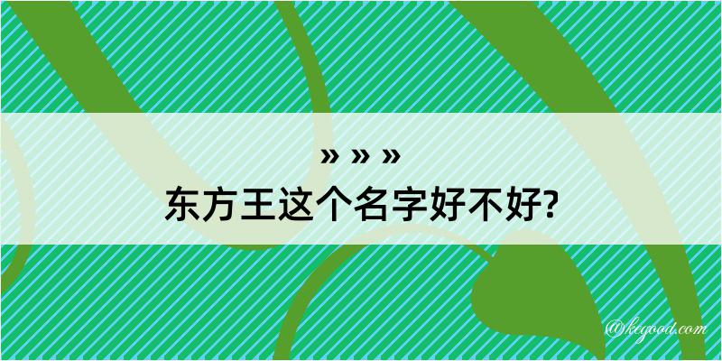 东方王这个名字好不好?