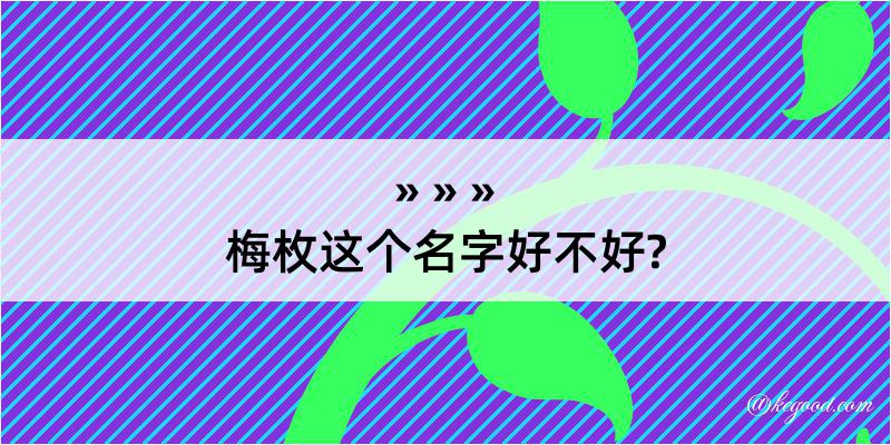 梅枚这个名字好不好?