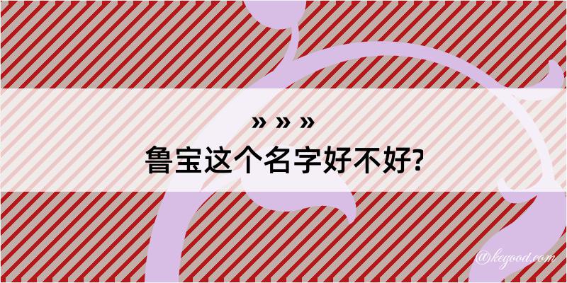 鲁宝这个名字好不好?