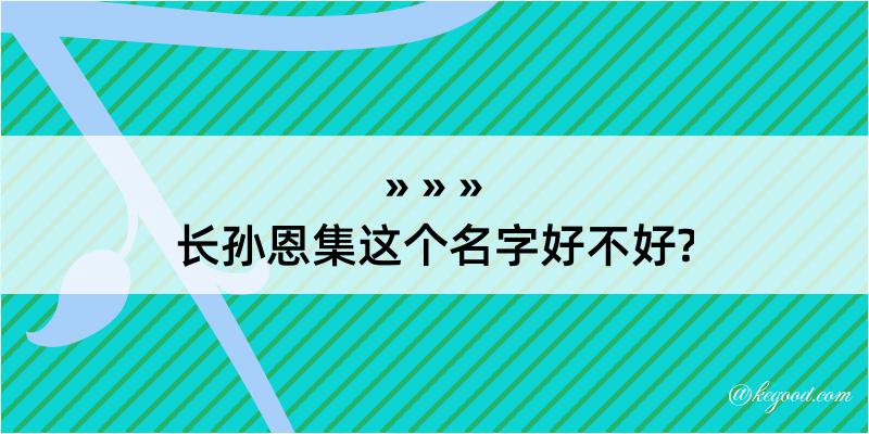 长孙恩集这个名字好不好?