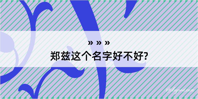 郑兹这个名字好不好?