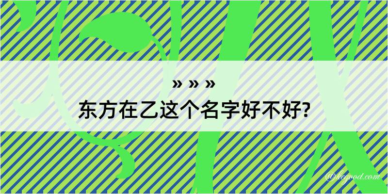 东方在乙这个名字好不好?