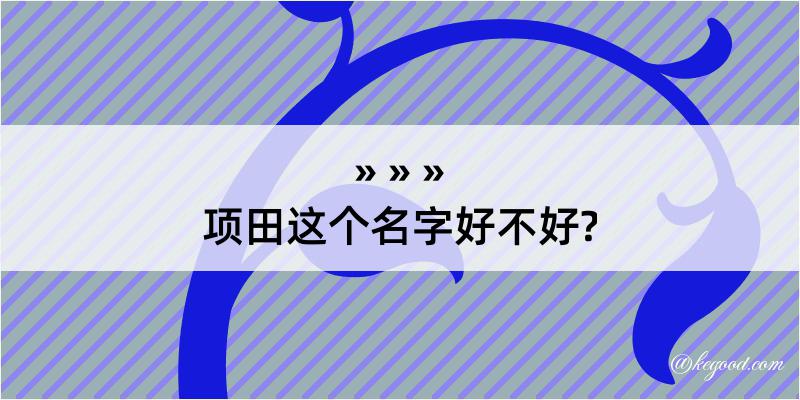 项田这个名字好不好?