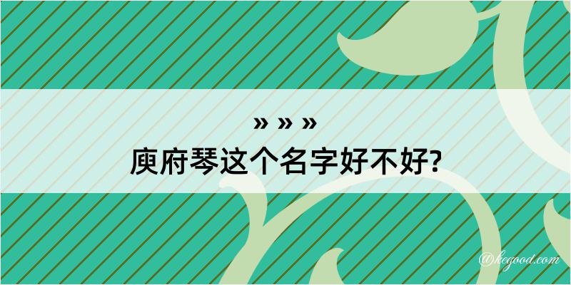 庾府琴这个名字好不好?