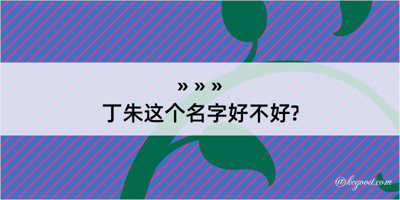 丁朱这个名字好不好?