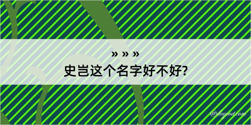 史岂这个名字好不好?