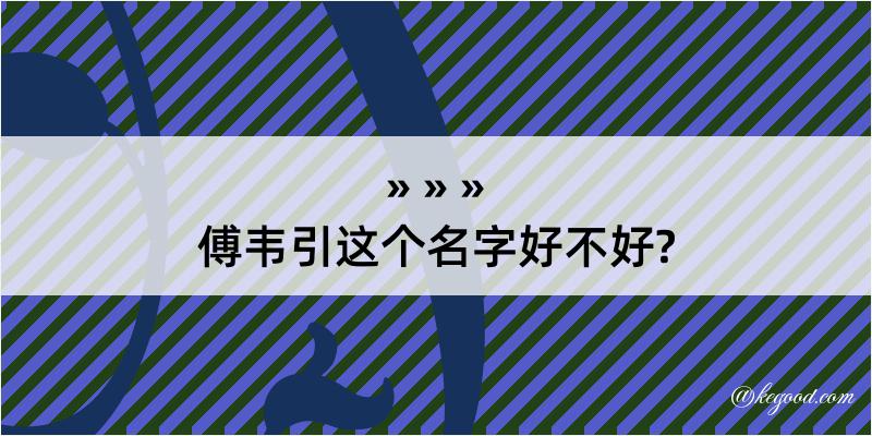 傅韦引这个名字好不好?