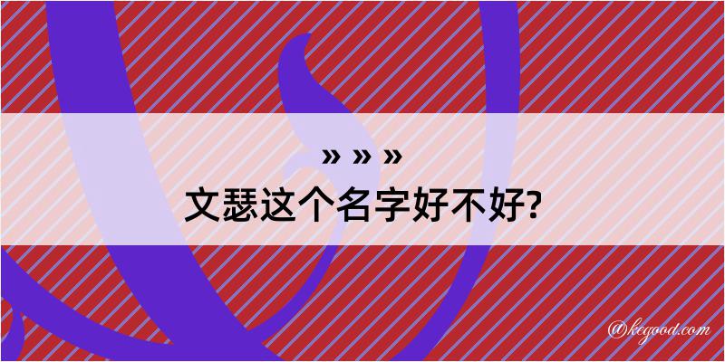 文瑟这个名字好不好?