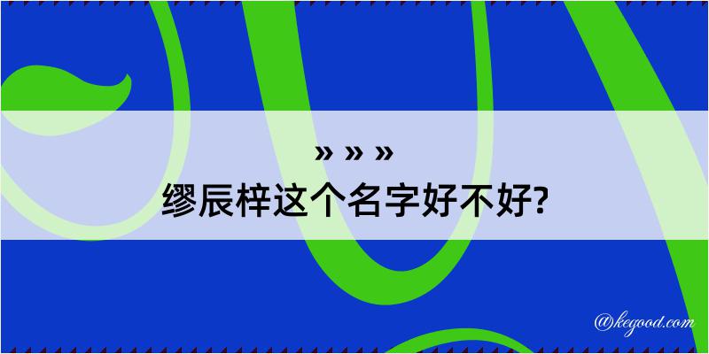 缪辰梓这个名字好不好?