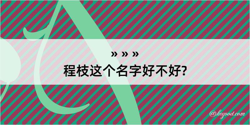 程枝这个名字好不好?