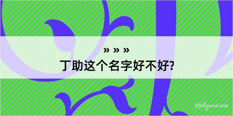 丁助这个名字好不好?