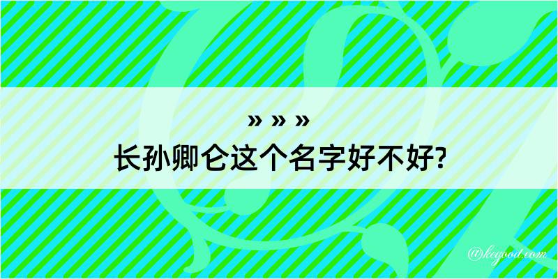 长孙卿仑这个名字好不好?