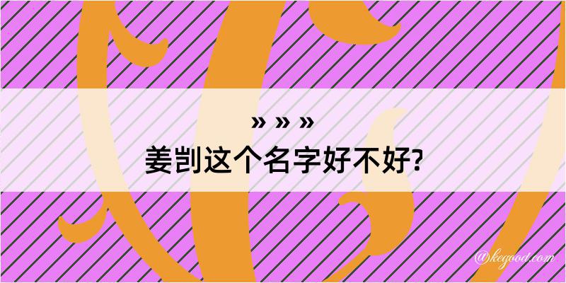 姜剀这个名字好不好?