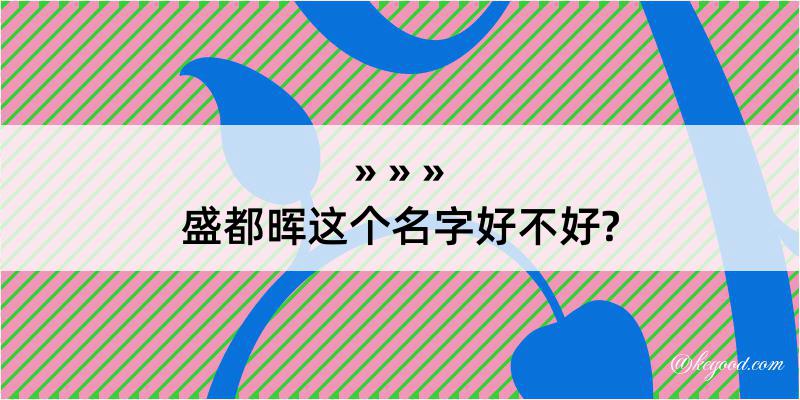 盛都晖这个名字好不好?