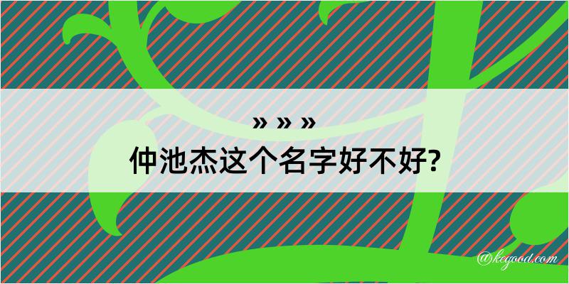 仲池杰这个名字好不好?