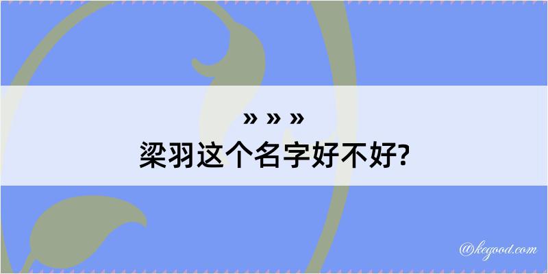 梁羽这个名字好不好?