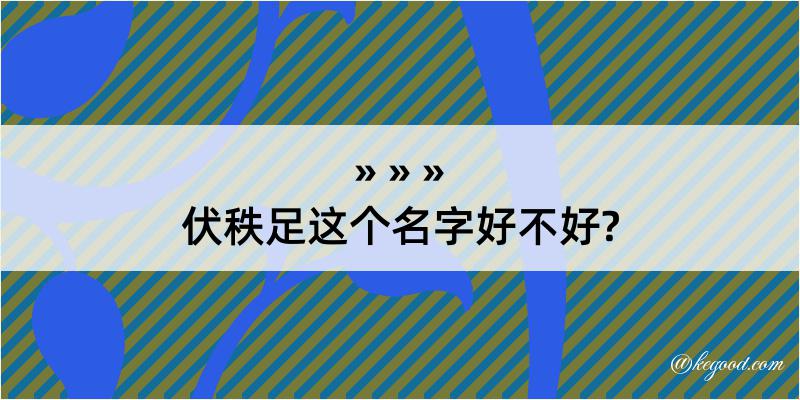 伏秩足这个名字好不好?