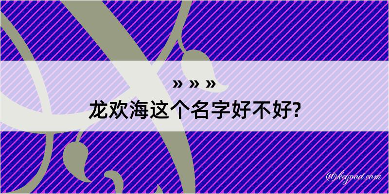 龙欢海这个名字好不好?