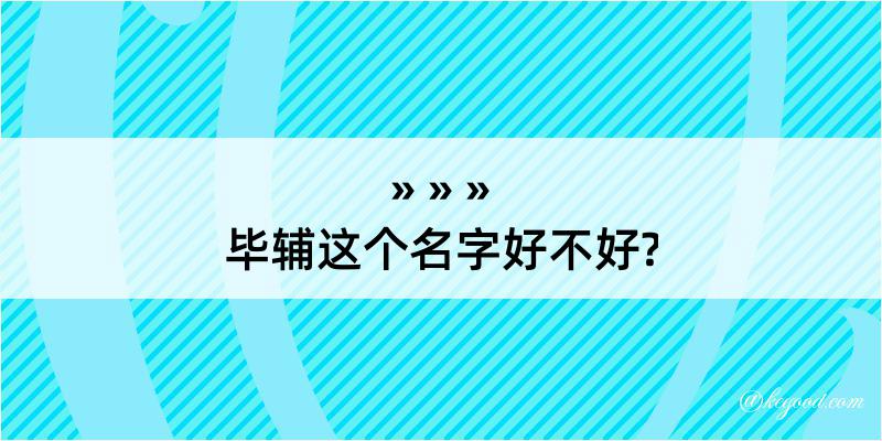 毕辅这个名字好不好?