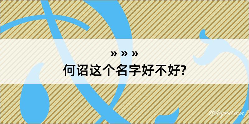 何诏这个名字好不好?