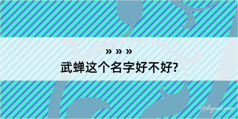 武蝉这个名字好不好?