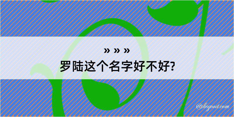 罗陆这个名字好不好?