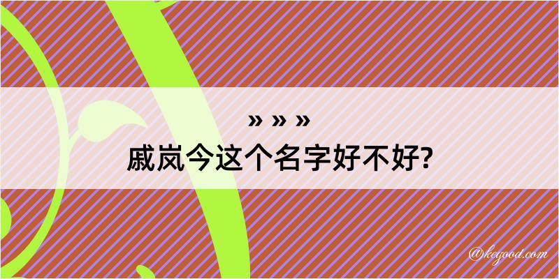 戚岚今这个名字好不好?