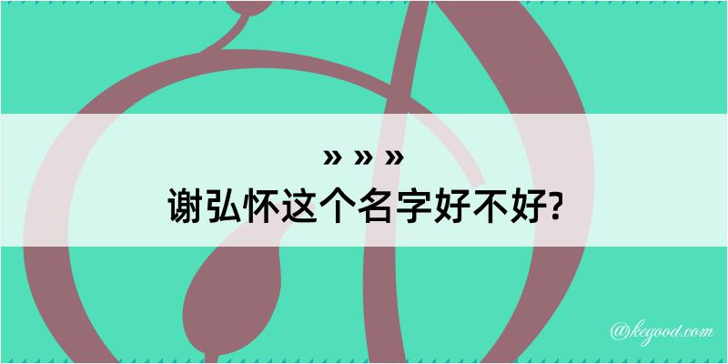 谢弘怀这个名字好不好?