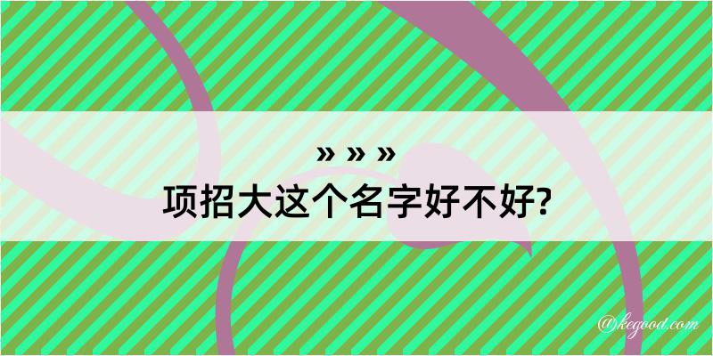 项招大这个名字好不好?