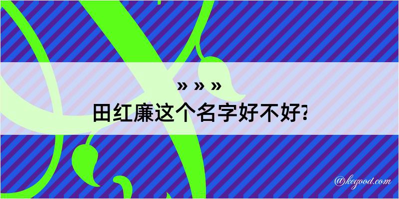 田红廉这个名字好不好?