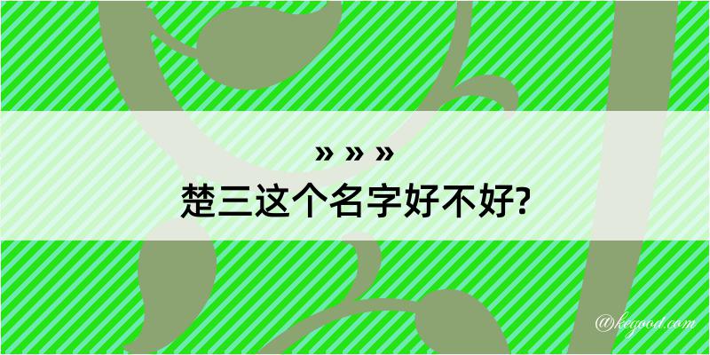 楚三这个名字好不好?