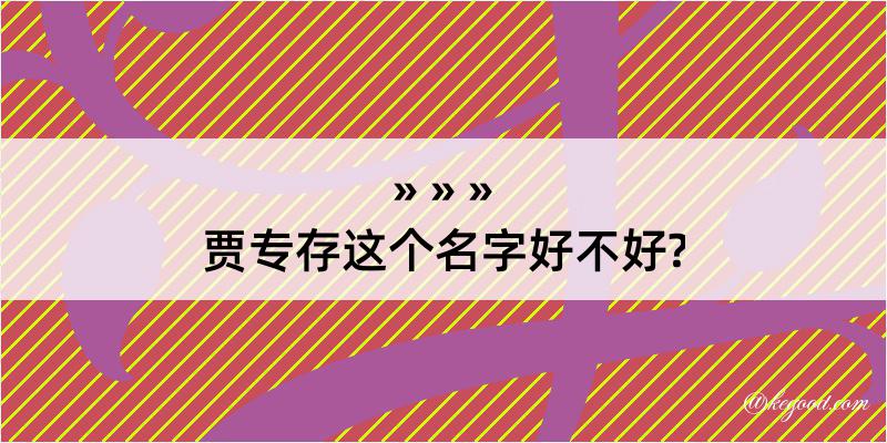 贾专存这个名字好不好?