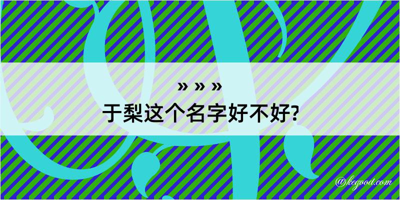 于梨这个名字好不好?