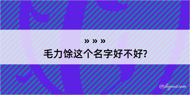 毛力馀这个名字好不好?