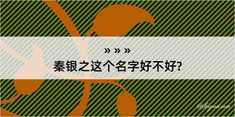 秦银之这个名字好不好?