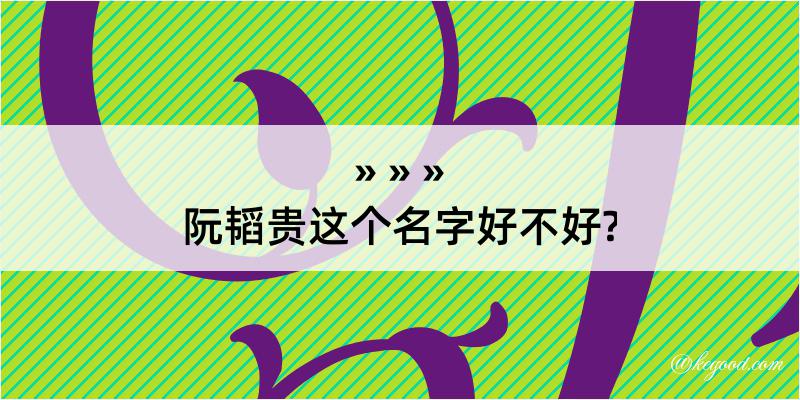 阮韬贵这个名字好不好?