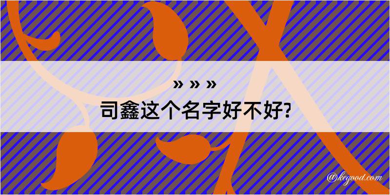 司鑫这个名字好不好?