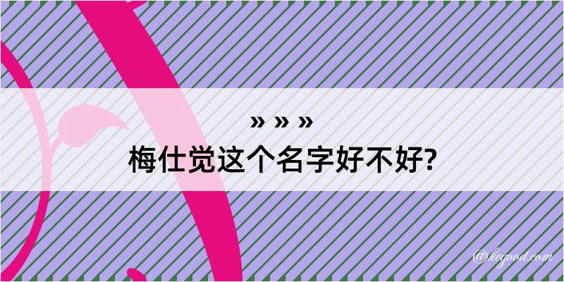 梅仕觉这个名字好不好?