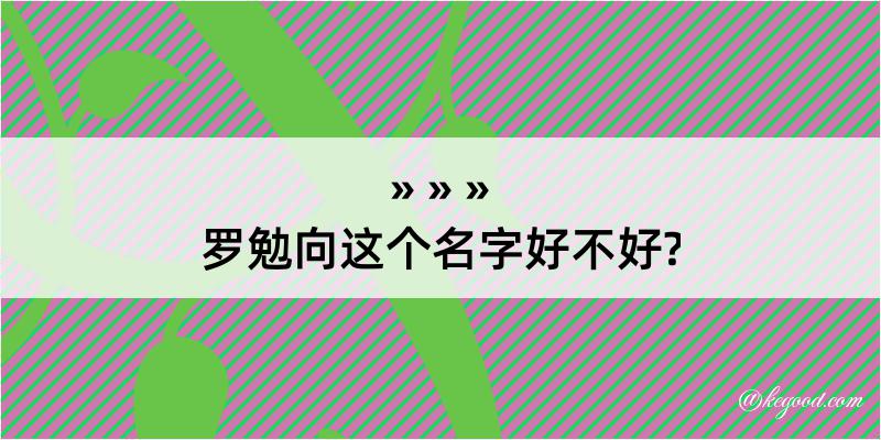 罗勉向这个名字好不好?