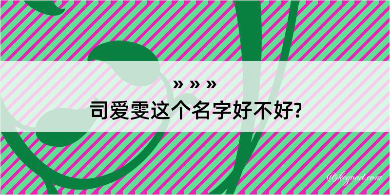 司爱雯这个名字好不好?