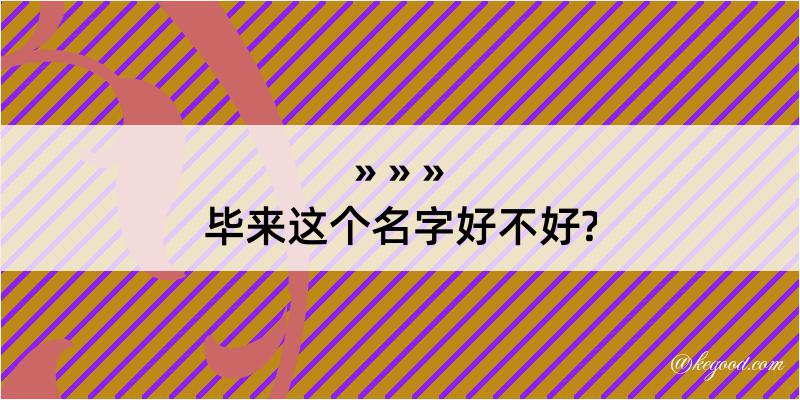 毕来这个名字好不好?